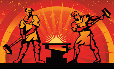 Proletarier bei der Arbeit